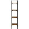 Bookshelf 4-Tier Smoked Oak 13.8"x11.8"x54.5" Engineered Wood