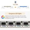 Extended, Minimalist Design TV stand with Color Changing LED Lights, Modern Universal Entertainment Center, High Gloss TV Cabinet for 90+ inch TV