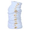 Modern and Elegant White Ceramic Vase with Gold Accents