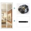 37 in. x 80 in. White Magnetic Screen Door with Heavy Duty Magnets and Diamond Mesh Curtain