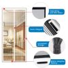 37 in. x 80 in. White Magnetic Screen Door with Heavy Duty Magnets and Diamond Mesh Curtain