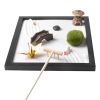 Zen Garden - Tabletop Rock Garden Sandbox Tools Kits For Home Feng Shui Yoga Japanese Desktop Meditation Sand Box Accessories
