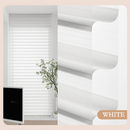 WELLSOURCE Manual 2"Shangri-la shades Non Blackout Light Filtering for Home, Office, Hotel, Club, Restaurant Custom Made Size