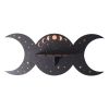Wooden Display Stand For Pendulum Moon Phase Wall Hanging Decorative Shelf Dowsing Divination Witch Crystal Pendant Holder Rack