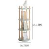 Qokori 100% Solid Beech Rotating Bookshelf  360 Display,Tower Standing Corner Bookshelf Storage Shelf and Sofa Side Table
for Living Room